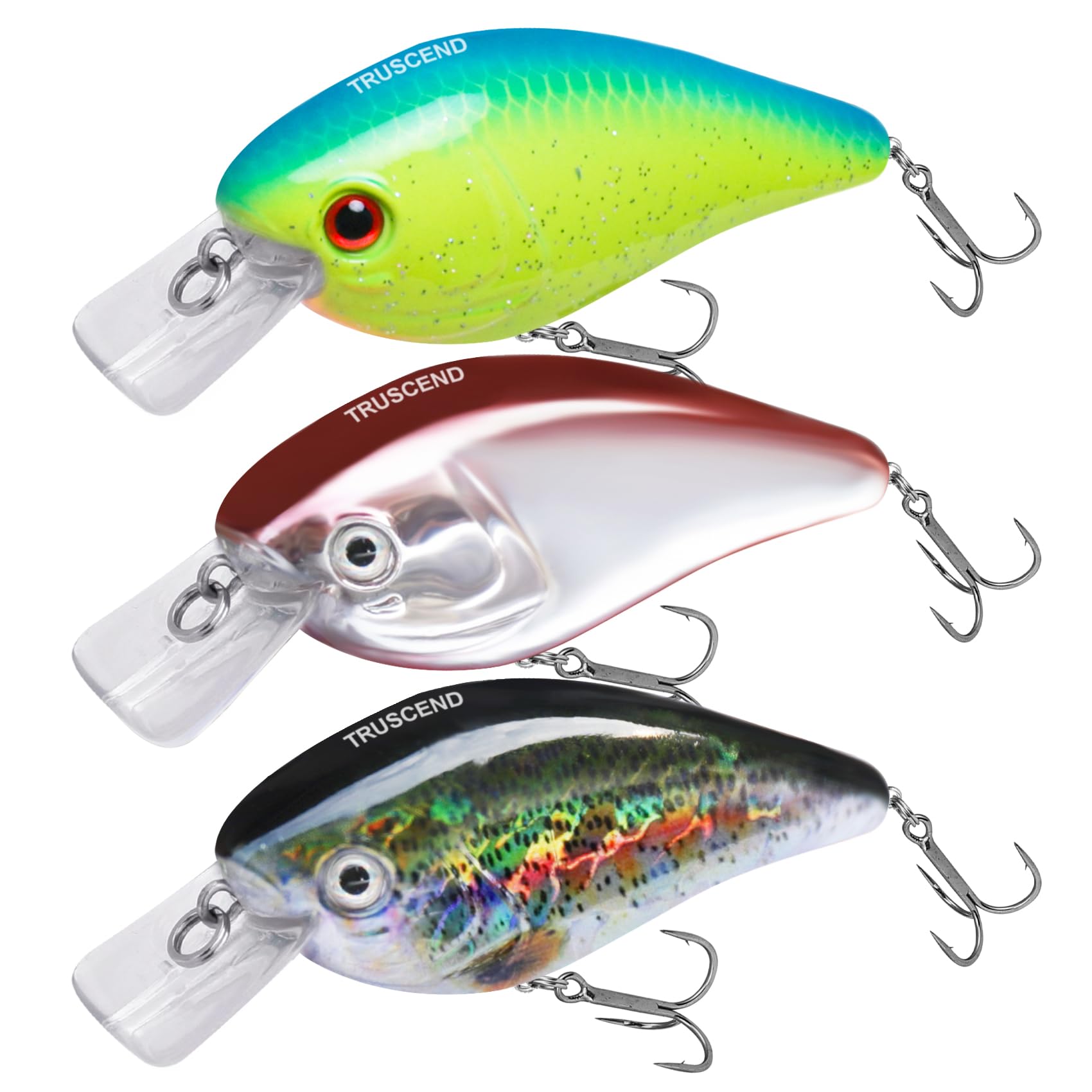 

TRUSCEND Fishing Lures for Freshwater and and Lifelike Bass Fishing Lures Saltwater, Bass, Trout, Crappie, Swimbaits, Slow-Sinking