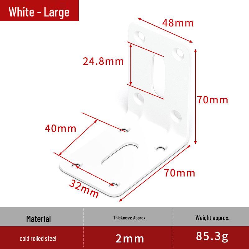 2mm Thickened L-Shaped Angle Bracket for Furniture and Cabinet Reinforcement