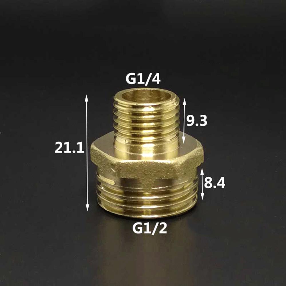 Brass Pipe Hex Nipple Fitting Quick Coupler Adapter 1/8 1/4 3/8 1/2 BSP Male To Male Thread Reducer Water Oil Gas Connector