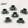 Funny Ghost Face Hair Clips Halloween Claw Clips, Luminous Pumpkin Pattern Acrylic Anti-slip Cute Bat Glow in The Dark Grippers for Women Girls Daily