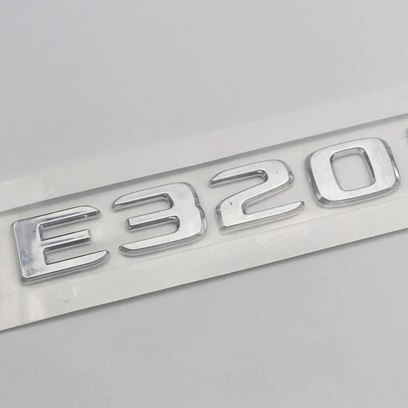 Chrome Logo E200 E300 E320 E220 Emblem Letters Sticker Car Trunk Badge For Mercedes Benz E Class 200 300 W212 W213 Accessories RL1