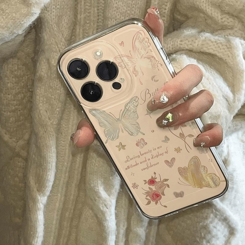 Butterfly Rose Suitable for Xiaomi Mi 15/14Pro Mobile Phone Case 13/12 Soft 11/10Pro Cartoon 4 Redmi 4x Soft Case