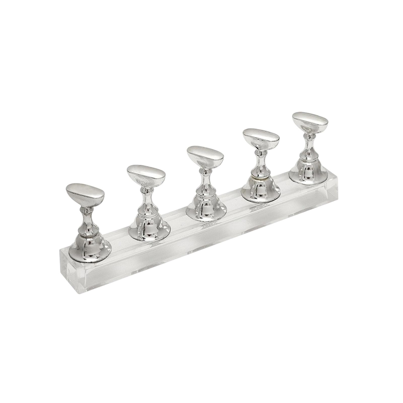 

Nail Acrylic Practice Base, Bottom Nail Holder, High Transparent Wavy Nail Plate Display Stand, Thickened Nail Chess Piece Nail Holder One Size