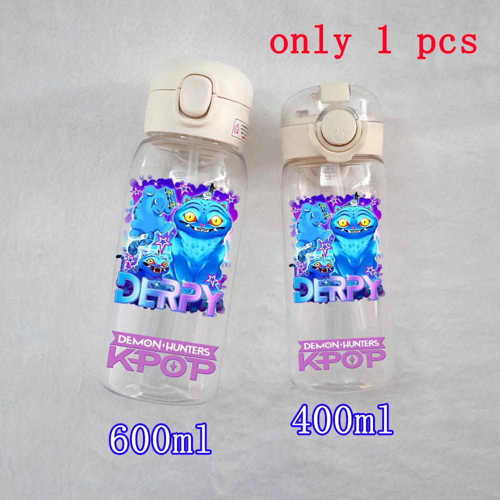 400ML-600ML Animated Movie K-Pop: Demon Hunters HUNTR/X Plastic Large Capacity Water Cup Bottle Gourde Drinking Bottle Gifts