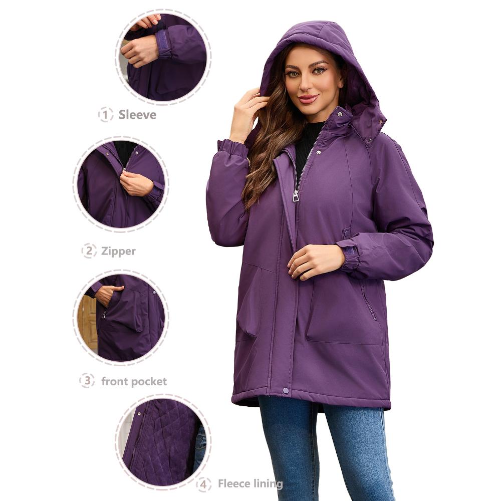 Women's Detachable, Windproof, and Warm Hiking Jacket for Autumn and Winter – A Versatile and Stylish Casual Outerwear.