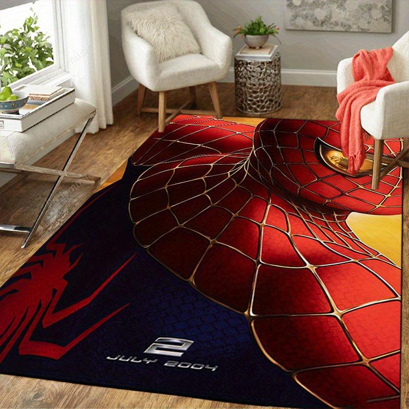 1pc Disney Spiderman Pattern Carpet Area Rug Non Slip Carpet Hand Washable Floor Mat Suitable For Living Room Bedroom Home Decor