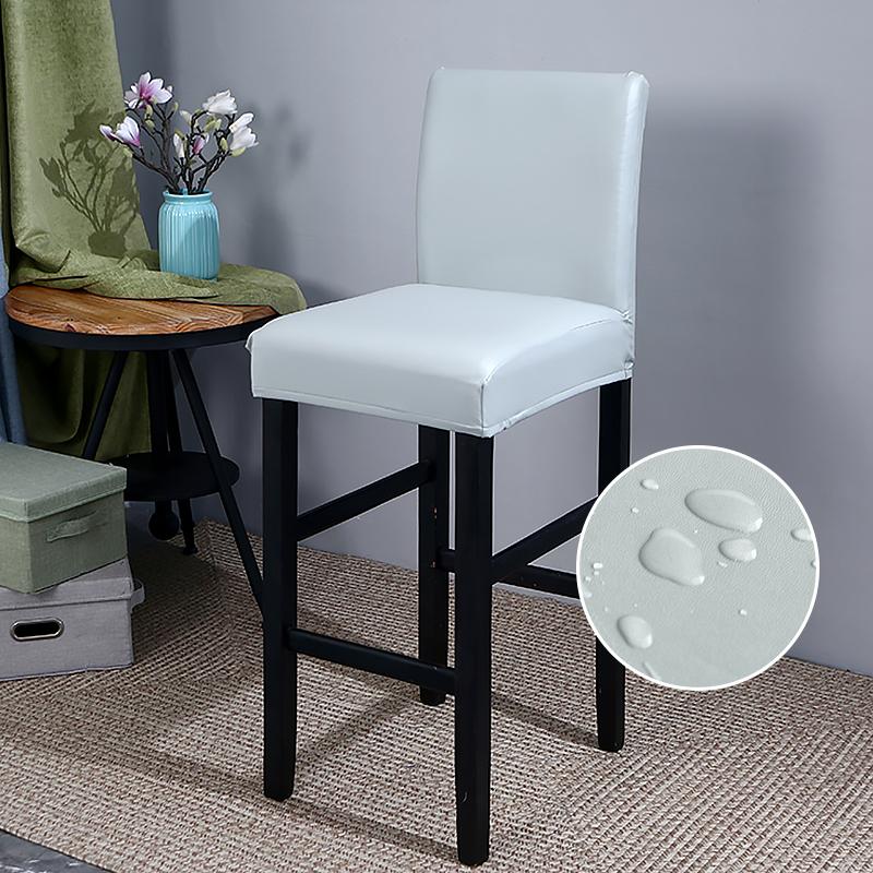 

Чехлы для барных стульев Эластичные Водонепроницаемые ПУ Чехлы для барных стульев Моющиеся Чехлы для барных стульев Чехол для высокого стула с резинками Universal светло-серый