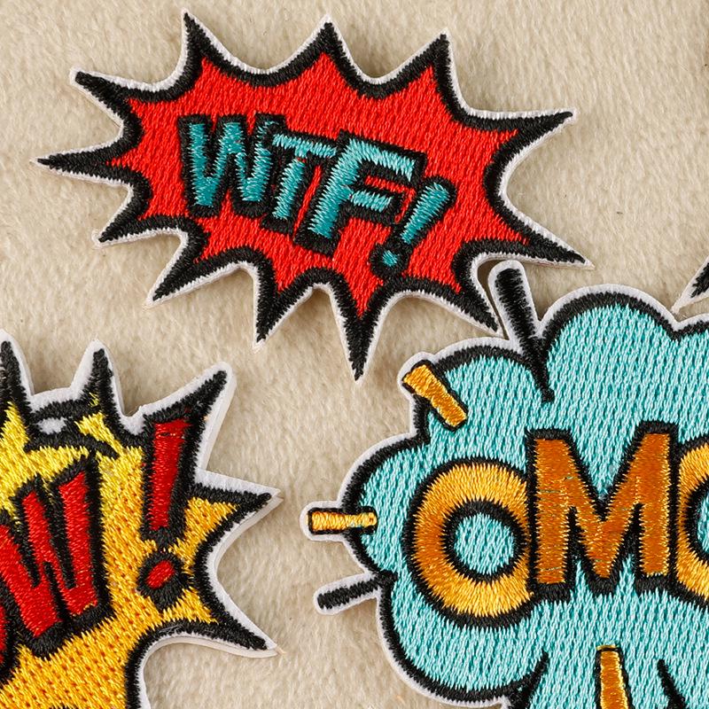 Original English Letters Embroidered Patch Sticker for Clothing