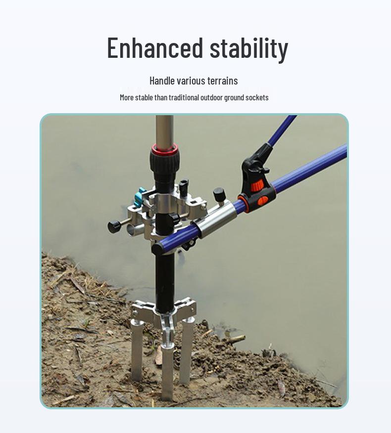 Wild Fishing 3-in-1 All-Terrain Rod Pod with Bait Tray and Ground Insert Bracket