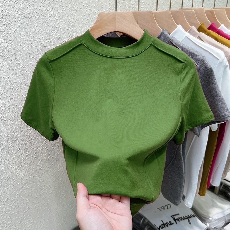 

Летняя хлопковая белая футболка женская с коротким рукавом студенческая универсальная свободная повседневная футболка женская футболка Harajuku топ модный тренд женские футболки 26352 One Size зелёный