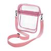 Clear Crossbody Bag Clear Purse Bag for Travel Outdoor Sports Events Pink Large