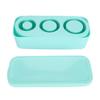 Ice Cube Tray for Tumbler Silicone Ice Maker for Making 3 Hollow Cylinder with Lid and Bin for Freez