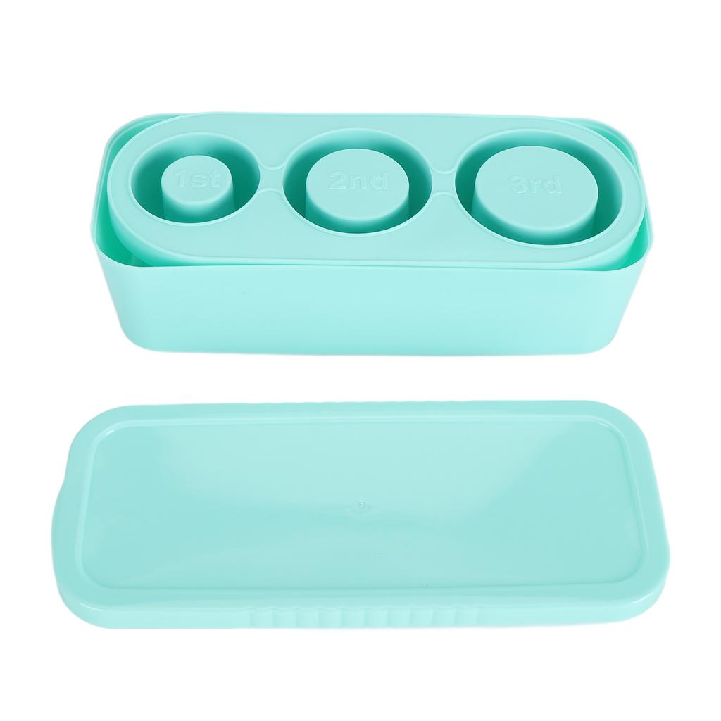 Ice Cube Tray for Tumbler Silicone Ice Maker for Making 3 Hollow Cylinder with Lid and Bin for Freez