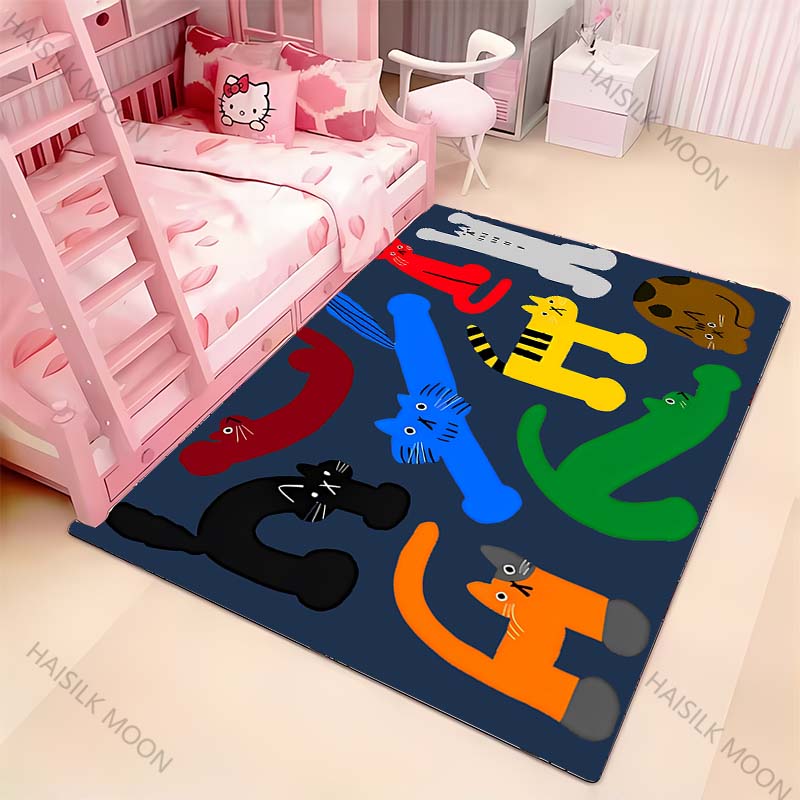 3D HD Tisk Umění Vtipný Kočičí Koberec Novinka! Koberec do obývacích pokojů, ložnic, kancelářských prostor, odolný, dekorativní podložky do dětského pokoje