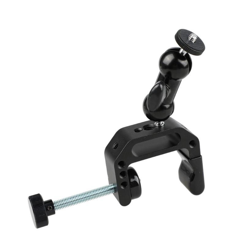 Camera Mount Clamp Arm With 1/4-20 Thread for Camera Action Camera Flash Light Microphones Monitor Security Camera