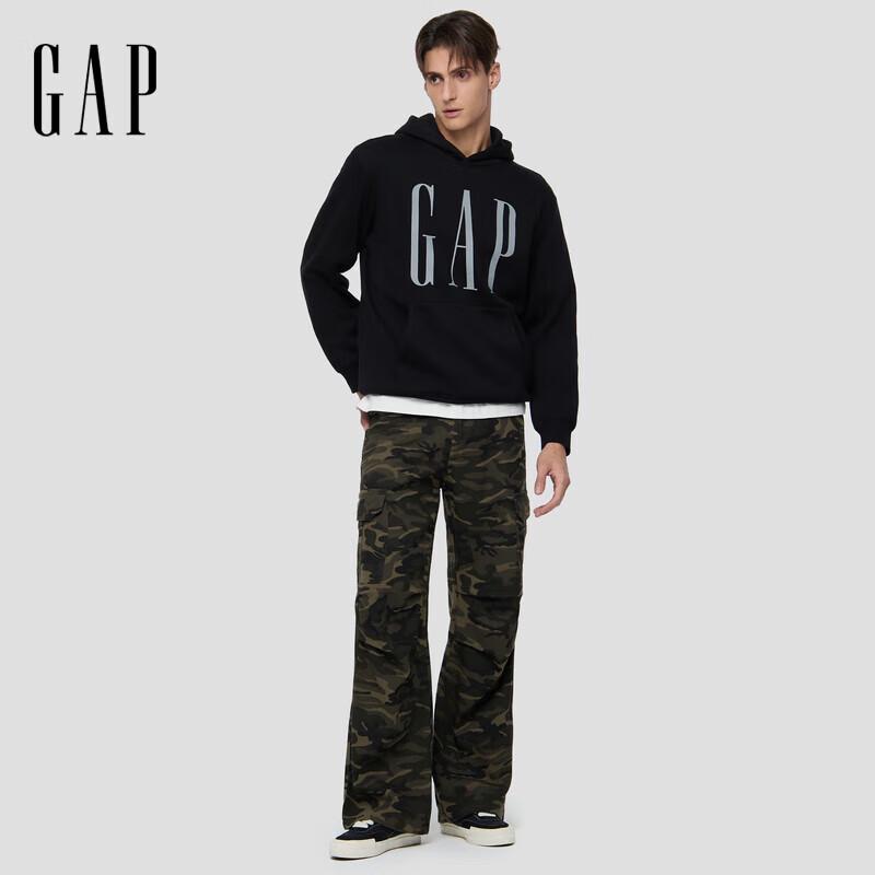Gap Unisex Logo Print Fleece Pullover Hoodie