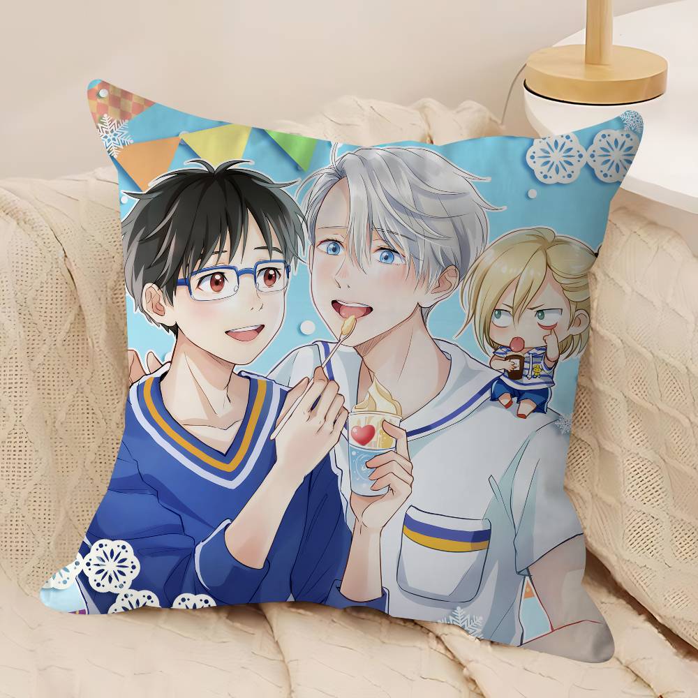 Anime Y-Yuri On Ice Cushion Cover 30x50 Polyester Sofa Cushions Decorative Throw Pillows Home Decoration Pillowcover
