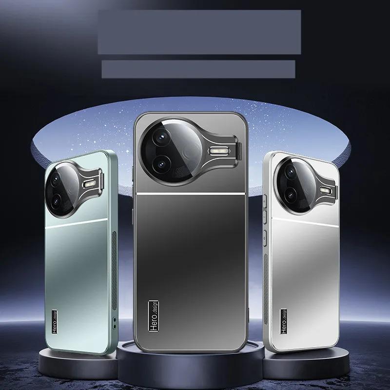 Metal Camera Lens Holder Case For Poco F7 Ultra F7 Pro Shockproof Matte Bumper Stand Back Cover For POCO F7Pro F7Ultra
