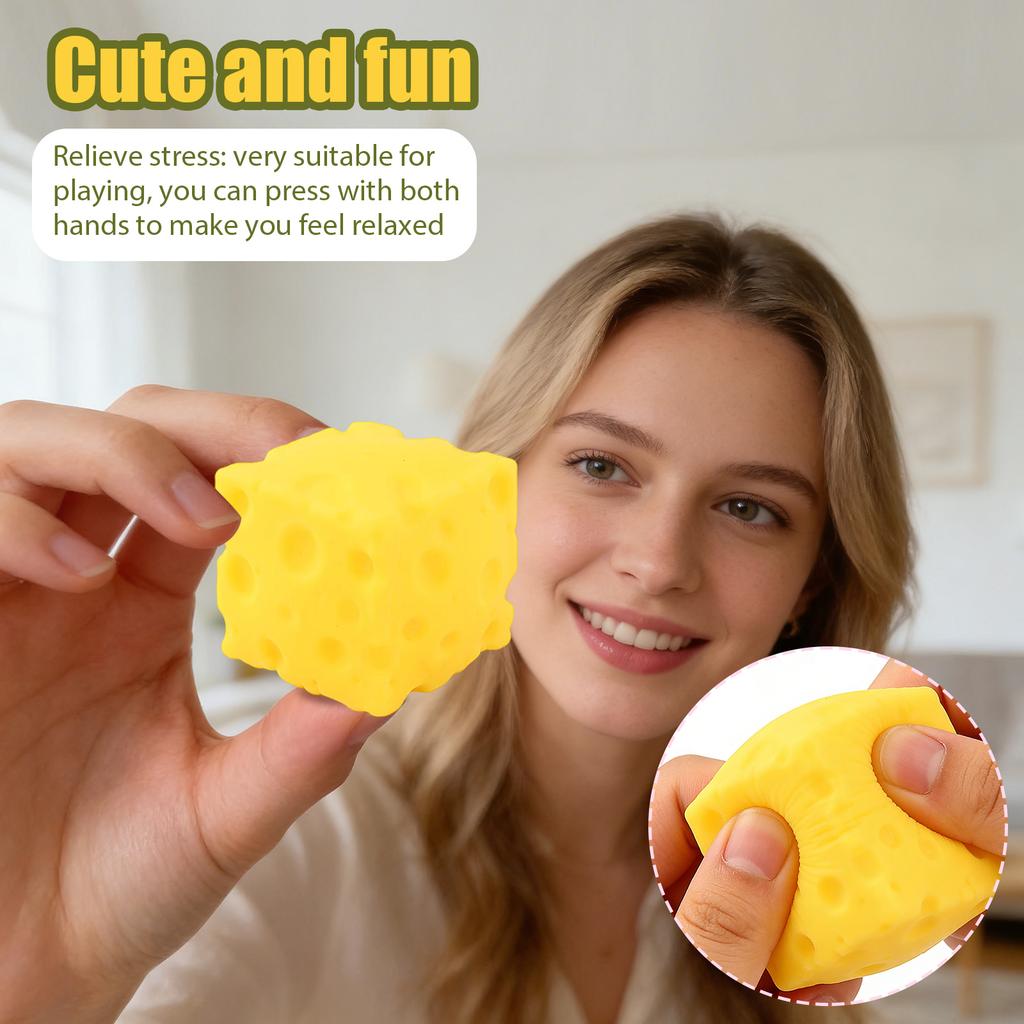 Giant Cheese Squeeze Toy Extra Large Size Cheese Squishy Fidget Toys Slow Rebound Shapeable Venting Ball For Adults Gifts