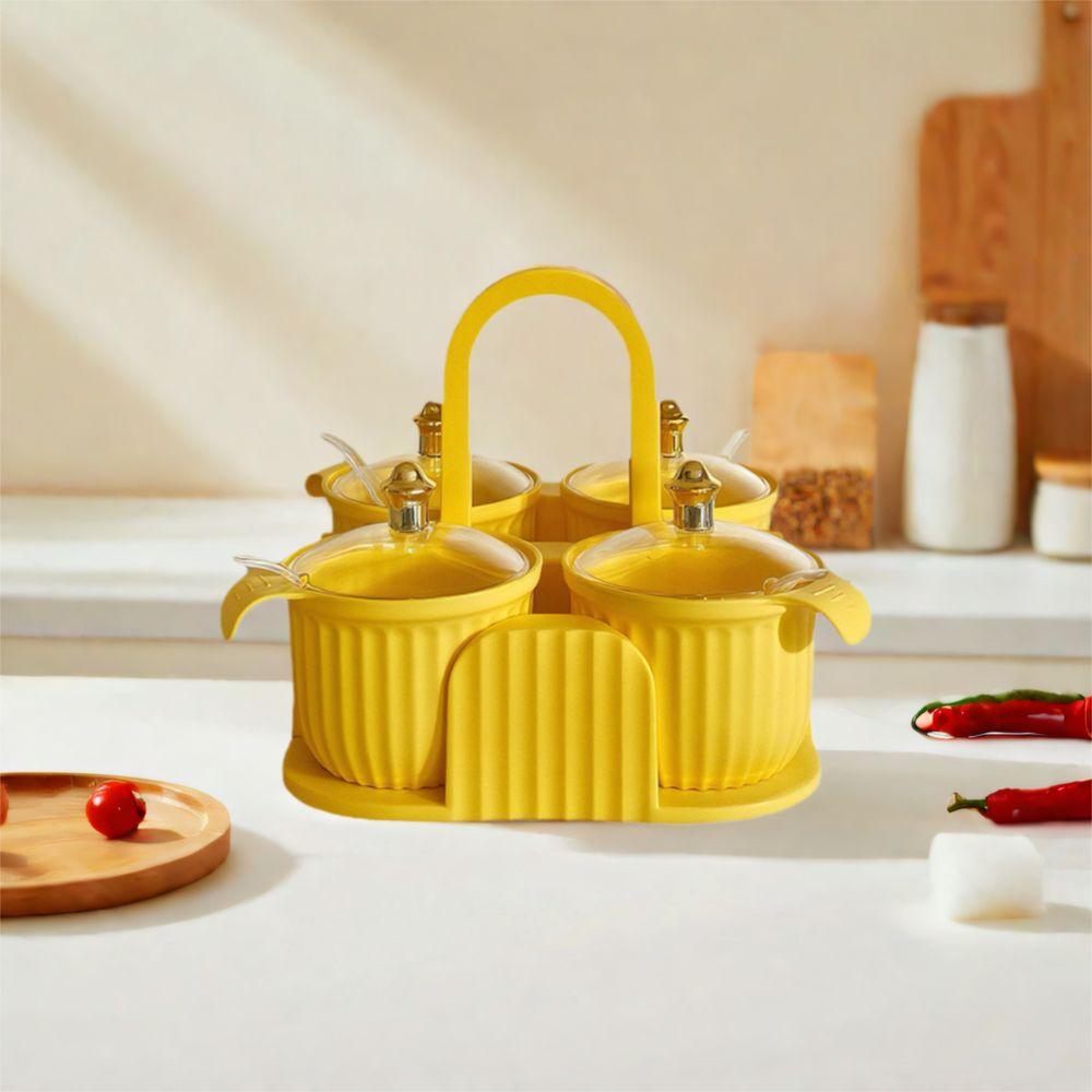 Plastic Multi-grid Seasoning Box Moisture-proof Salt Container Spice Container  Restaurant