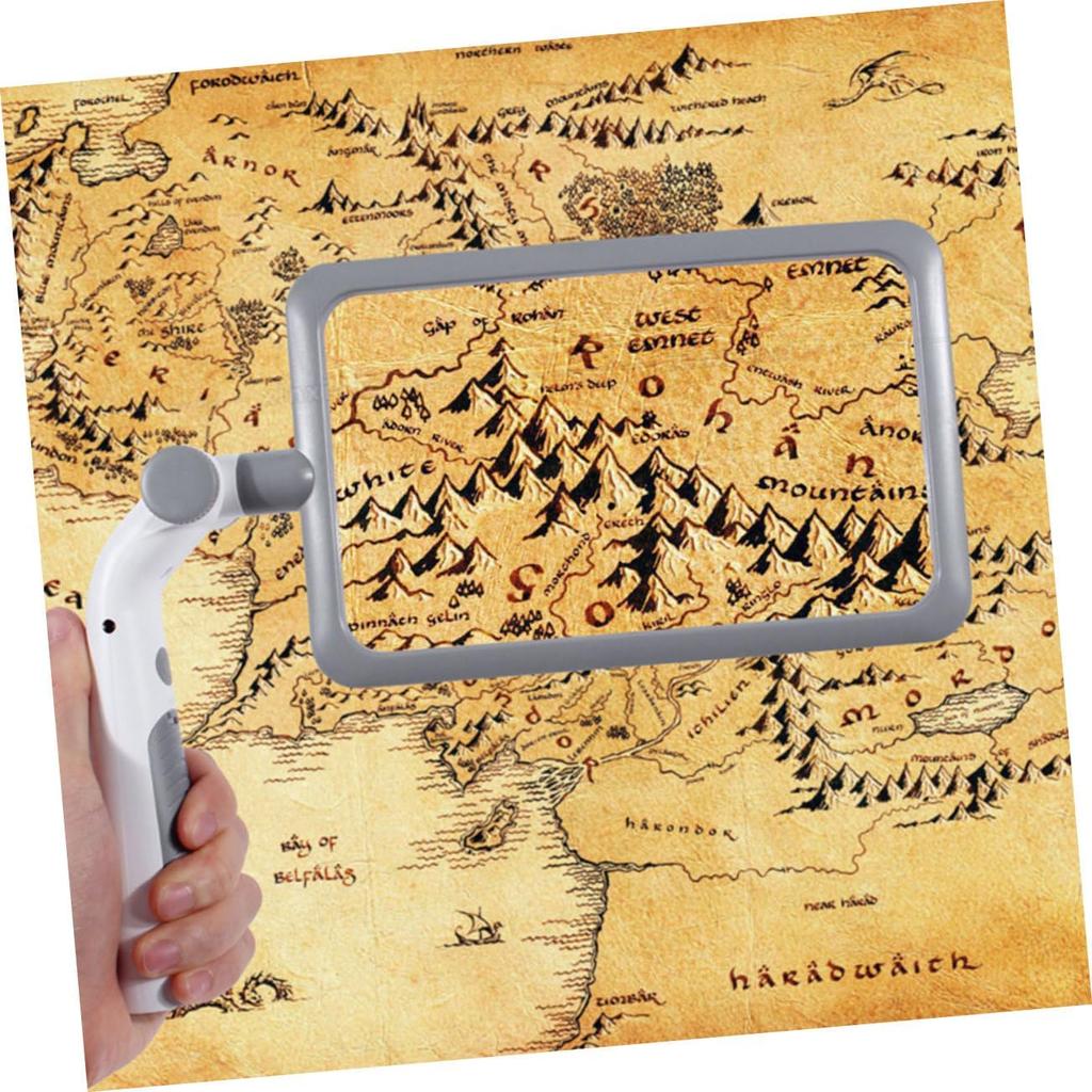 Portable Led Magnifier Adjustable Light Handheld and Desktop Reading Device for Books for Seniors and Crafting Activities Battery-Powered Convenience
