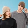 Light Board Hat Men's Autumn and Winter Solid Color Wool Hat Knitted Pullover Hat Warm Ear Protector Cold Hat Street Dance Hat Tide