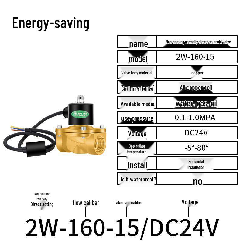 Elektryczny zawór elektromagnetyczny - 1 cal, 4 punkty, normalnie zamknięty, 12V/24V/220V Sterowanie wodą i odpływem
