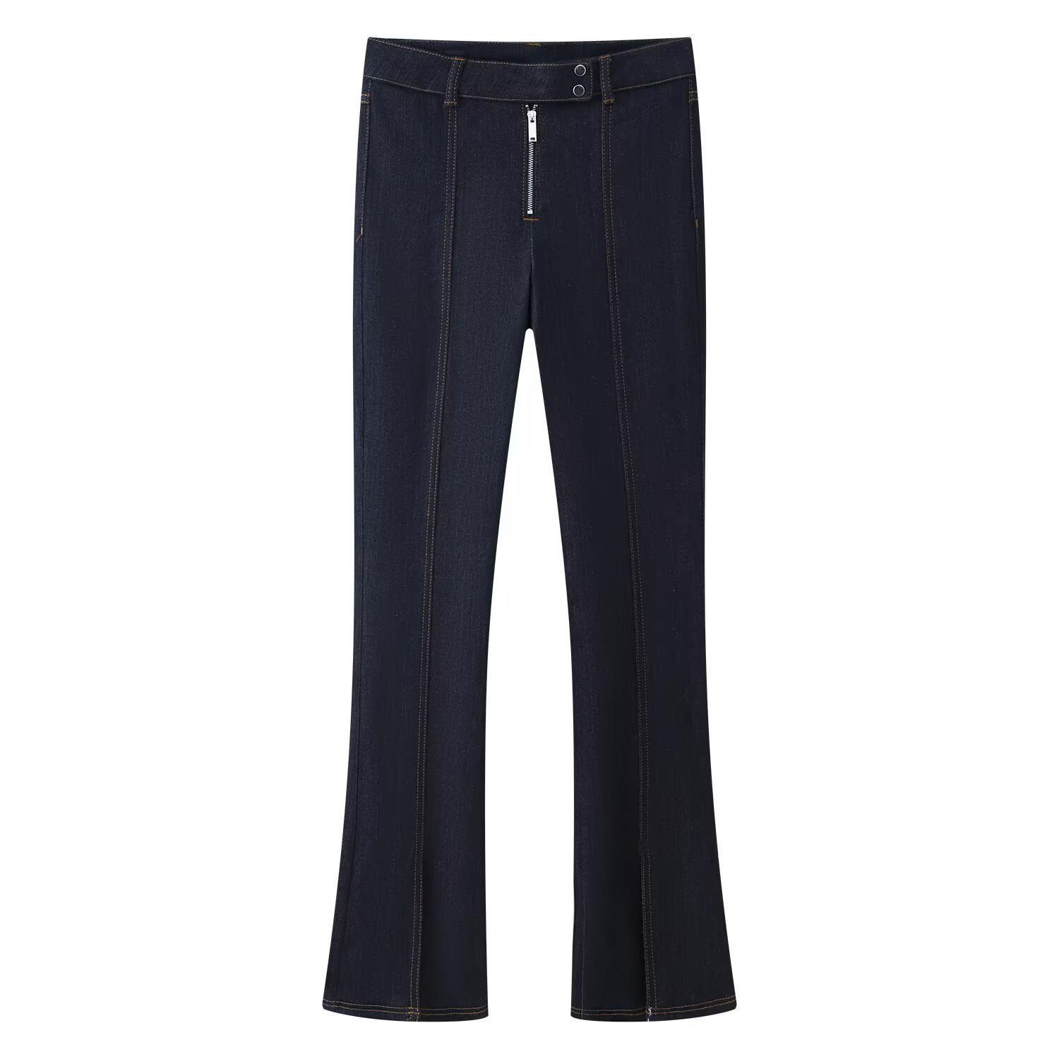 Cross-Border European & American Women s Slim-Fit Denim Jacket & Trousers Set L