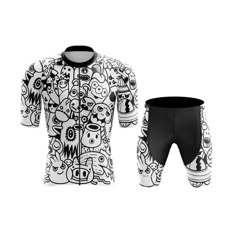 2026 Cartoon Radsportbekleidung Herren Ropa Ciclismo MTB Radsportkleidung Kurzarm Fahrradshorts Maillot Ciclismo Trikot Set Radsportanzüge