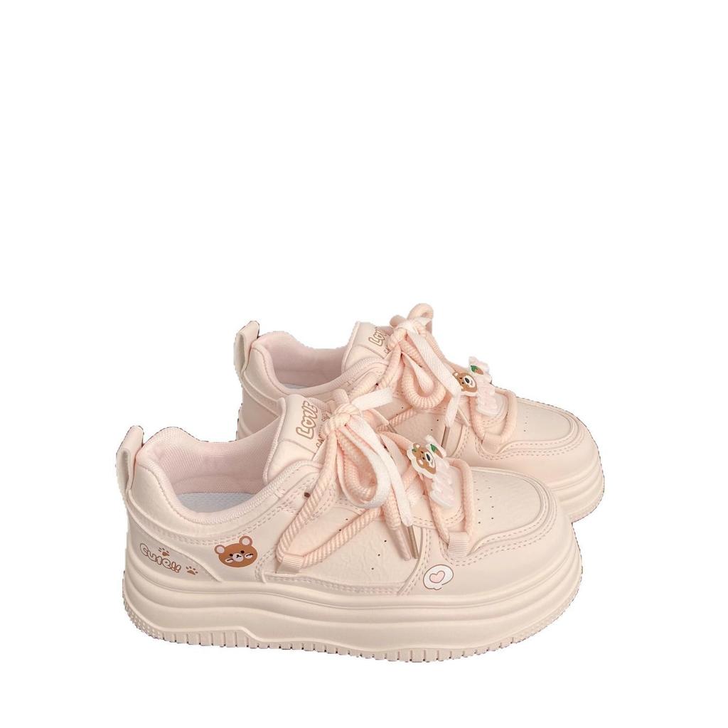 Pink platform sports board shoes women's spring 2025 new chic niche design breathable student versatile board shoes