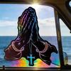 1pc Car Fashion Sticker Praying Hands and Rosary Sticker Auto Styling Window Glass Motorcycle Vinyl Decal Car Stickers