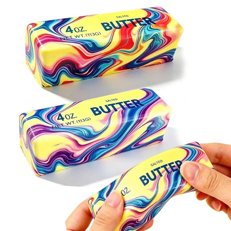 Colorful Slow Rising Butter Squishy Stress Relief Fidget Soft Stretchy Party Favor Desk Accessory Home Decor New Party Gift