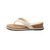 French Slope Heel Flip-Flops Women'S Summer Outer Wear Holiday Style Beach Sandals Flat Bottom Heightening Toe Sandals With Skirt