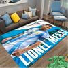 1pc Football Star Messi Rug, Comfortable Printed Home Area Carpet, Cozy Office Chair Rug
