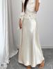 Women's Satin Acetate Light Luxury Elegant Skirt for Spring, Summer, and Autumn