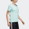 Adidas Gradient Print Logo Sports Round Neck Short Sleeve T-Shirt Women Tops Green GP0674