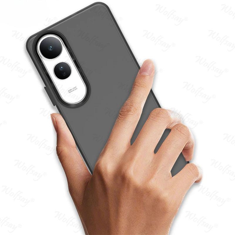 Anti-Drop Candy Color Phone Case For Vivo V50 Lite Matte Transparent Back Case For Vivo V50 Lite 5G Cover For Vivo V50 Lite Case