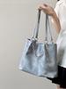 Large Capacity Portable College Girls Shoulder Bags texture Pu Leather Ladies Handbags Chain Casual Tote Underarm Bags for Women
