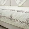Summer Pure Cotton Washed Sofa Cushion Four Seasons Universal Non-Slip Embroidery Simple Cloth Cotton Backrest Towel Cover Cloth
