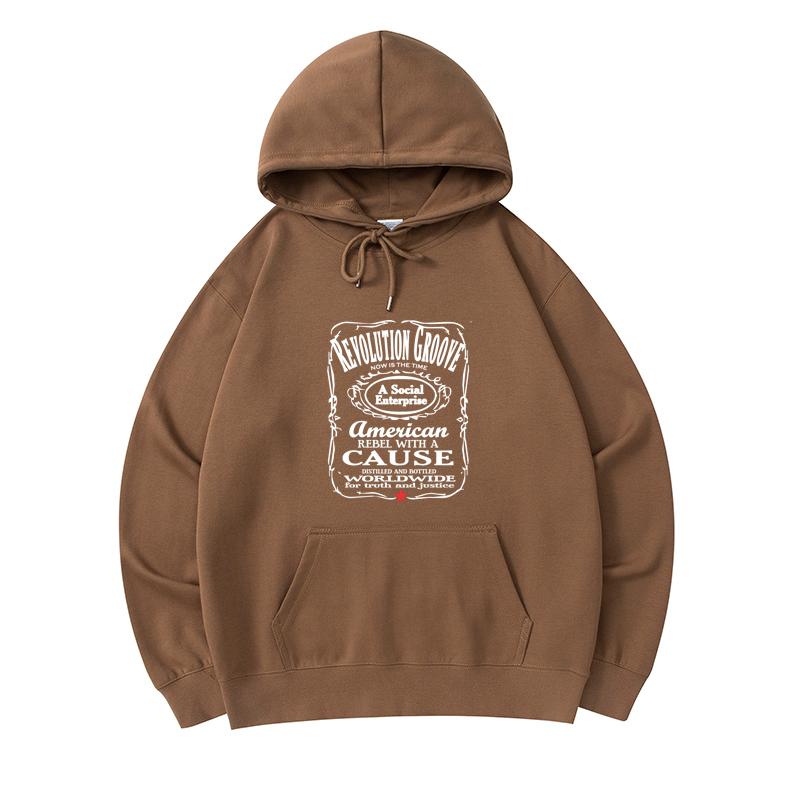 Goedkope 300 GSM Men's Healthy Cotton Hoodies Rebel With A Cause Print