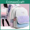 Cartoon Childrens Delightful Backpack Available In Purple And Pink For School Days