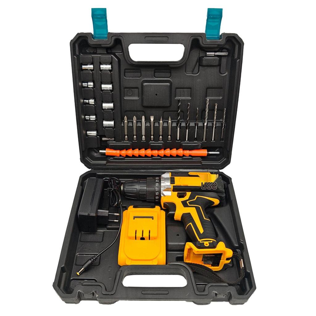 High-Power Cordless Lithium Drill & Multifunctional Electric Screwdriver Set