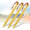 8Pcs Outdoor Aluminium Alloy Trigone Tent Peg Stakes Accessory for Campinggolden