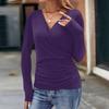 Women's Fashionable Daily Loose Fitting Casual Fashion Pleated V-neck Top Paired With Short Sleeves Of Pants And Skirt