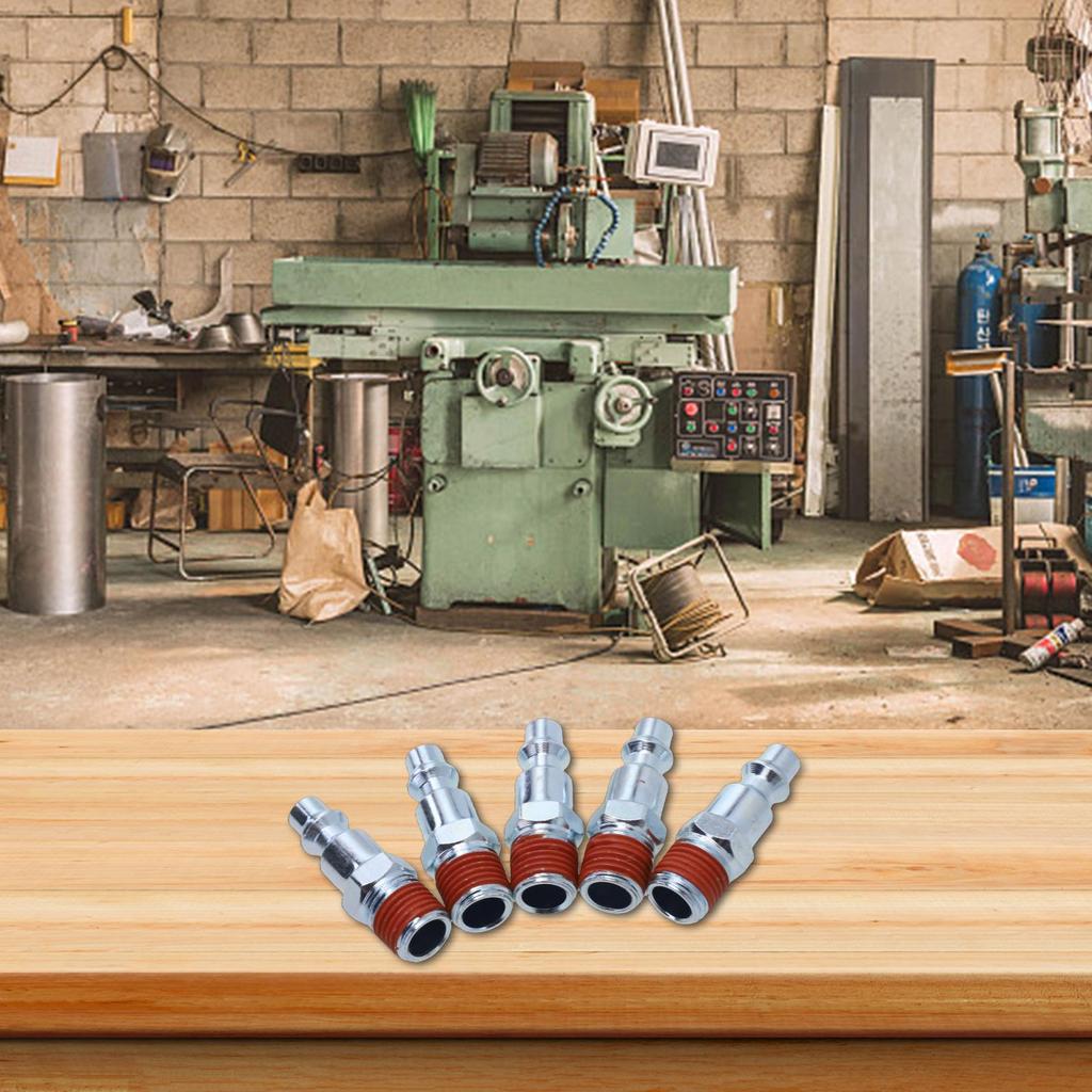 Reliable 5 Pcs Male 1/4 NPT Quick Connect Air Line Fitting Hose Adapter