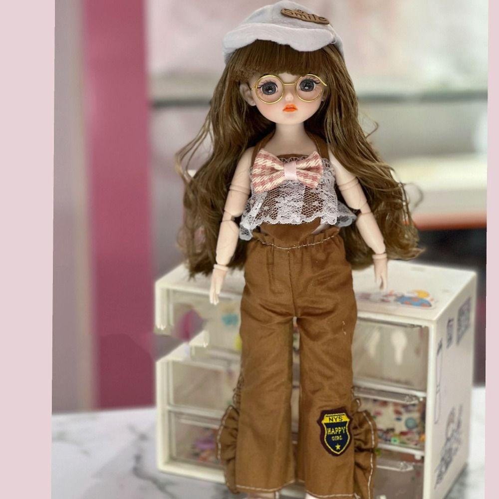 Thick Hair 30cm Bjd Doll Korean Makeup Look 1/6 BJD Doll Mini Girl Toy  Girls Gifts