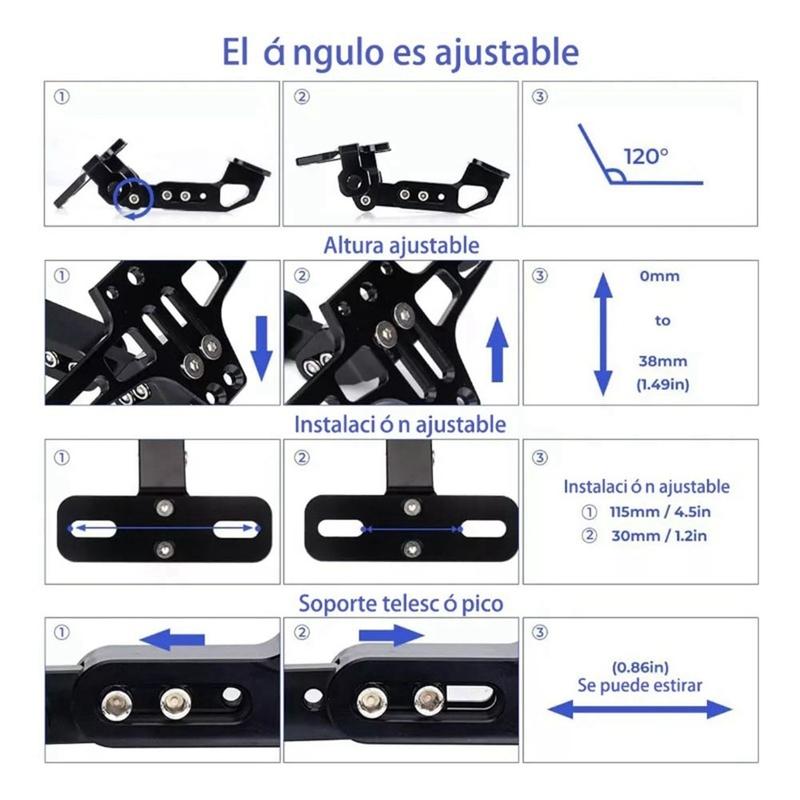 Motorcycle License Plate Holder For MT07 Kawasaki Z800 Honda BMW With Turn Signal Lights