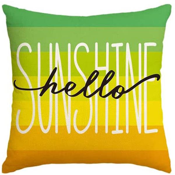Summer Sunflower Pillow Case Linen Print Sun Flower Home Sofa Pillow Plant Flower Pillow
