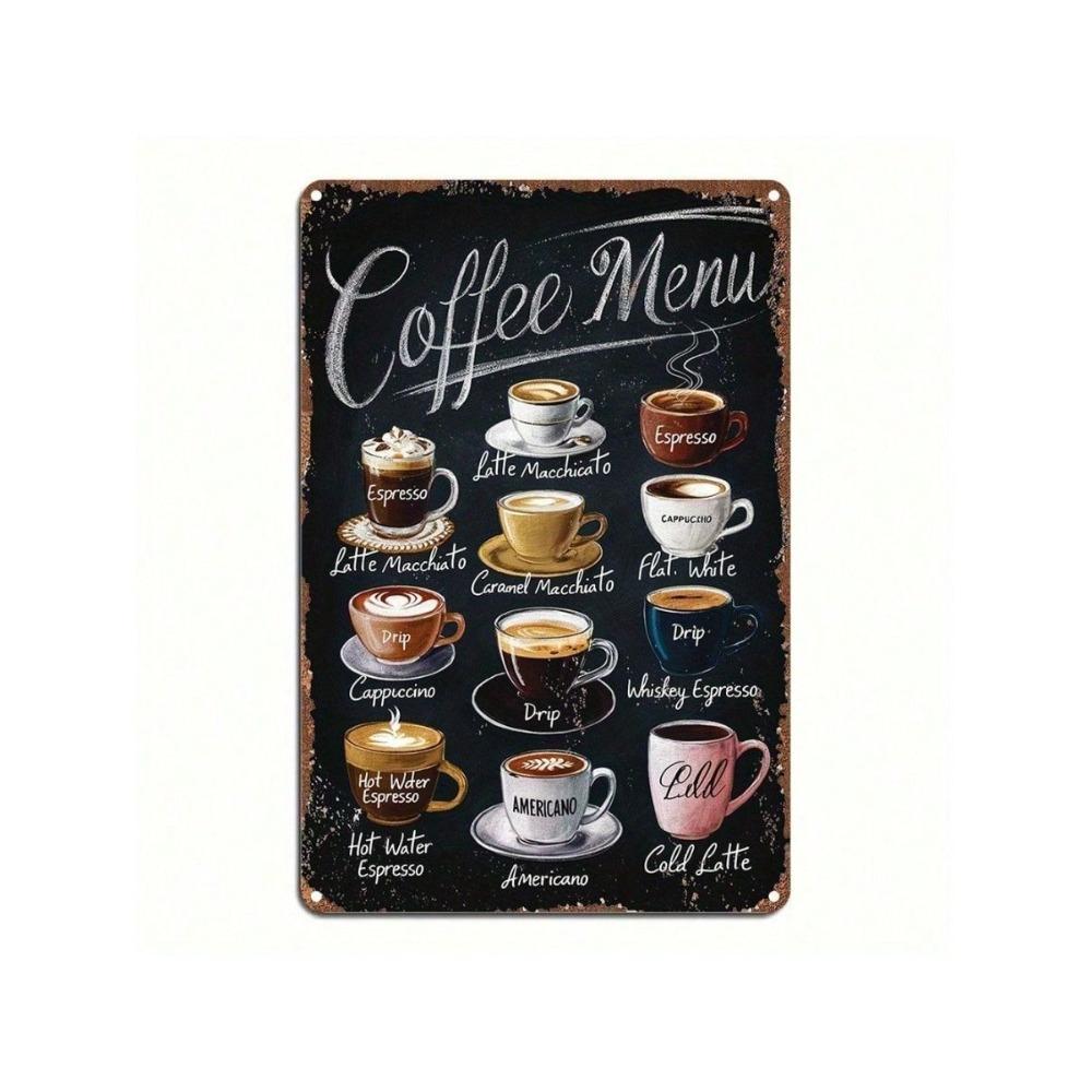 Vintage Metal Wall Art Sign Aluminum Poster for Bar Cafe Decor 8x12 Inch