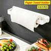 1/2/3Pcs Kitchen Paper Holder Non-drilling Fresh Wall-mounted Refrigerator Magnetic Towel Holder Side Cabinet for Storing Items